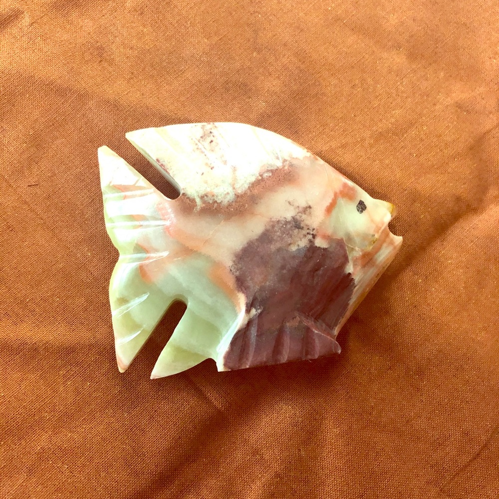 3” x 3” Jasper Carved Fish